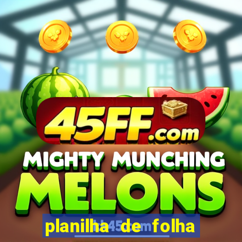 planilha de folha de pagamento